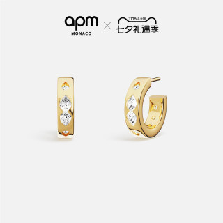 APM Monaco Les Gouttelettes 金黄色迷你水滴耳环 YE16735OX