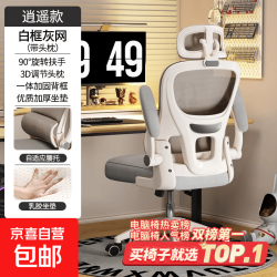 人体工学椅子护腰电脑椅靠背椅电竞椅学习办公椅座椅 豪华逍遥款-灰色