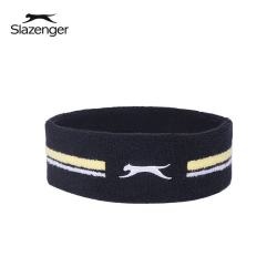 Slazenger 运动发带男女吸汗头带止汗带束发带 条纹黑色