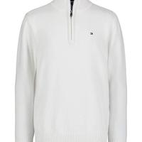 TOMMY HILFIGER 男童1/4拉链纯色针织毛衣