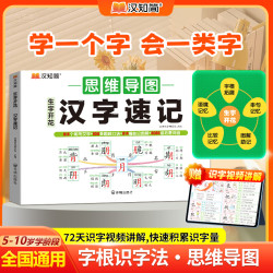 3-6岁思维导图2026正版书籍提高一年级小学生识字量认字5000汉字