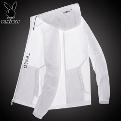 PLAYBOY 冰丝防晒衣男士夏季薄款透气轻薄衫钓鱼服夹克上衣外套男