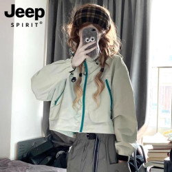 JEEP SPIRIT JEEPSPIRIT短款冲锋衣女款2025年春季新款小个子网红洋气炸街男装