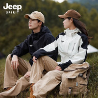 JEEP SPIRIT JEEPSPIRIT吉普冲锋衣三合一两件套抓绒内胆男女登山外套