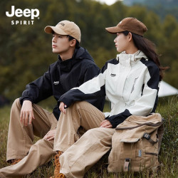JEEP SPIRIT JEEPSPIRIT吉普冲锋衣三合一两件套抓绒内胆男女登山外套