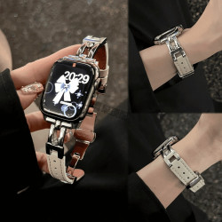 Apple iWatch 女款真皮蝴蝶扣表带 适用S11/SE