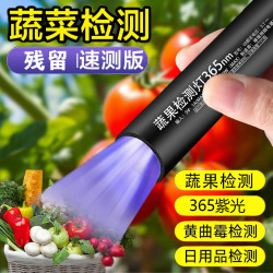 蔬果检测灯 残留检测笔 365nm 紫光蔬菜检测 紫外线灯手电筒