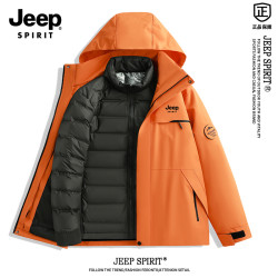 JEEP SPIRIT 吉普 男士三合一冲锋衣羽绒内胆登山服