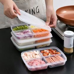 佳美萱冰箱冻肉分格盒子冷冻收纳盒专用麦润保鲜盒分装盒整理
