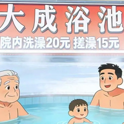 单人洗澡门票+搓澡