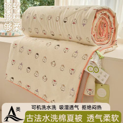 本诗朵水洗棉夏被空调被夏季薄款夏凉被亲肤简约柔软