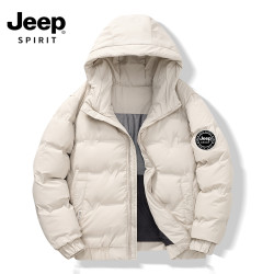 JEEP SPIRIT Jeep羽绒服男士冬季2025爆款加厚保暖白鸭绒学生百搭连帽防风外套