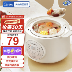 美的 辅食锅煲汤锅煲营养汤陶瓷电砂锅煲汤电炖多功能锅神器