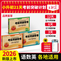 王朝霞2026新版小升初重点校考前突破密卷语数英考点练习真题分类