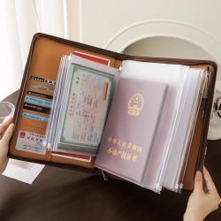 各种家用证件收纳包多功能家庭重要文件房产证出生证户口本收纳TJ