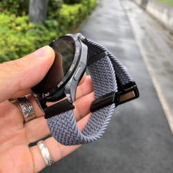 华为 GT5/GT6 Pro 适用 弹力编织表带 小米4 磁吸扣