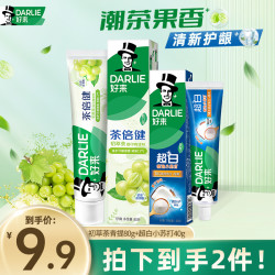 好来 原黑人牙膏初萃茶青提80g+超白小苏打40g清新果味牙膏