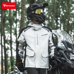 MOTOWOLF 山神分体式雨衣 牛津布 防暴雨摩托车骑行雨衣裤