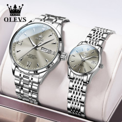 OLEVS 情侣手表经典机械表全自动简约防水腕表