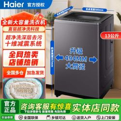 海尔 13KG大容量全自动波轮洗衣机租房家用直驱变频超净洗高洗净比