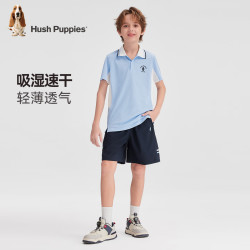 暇步士 童装儿童男童2026春夏新款拼接网眼自在舒适吸湿透气polo套装