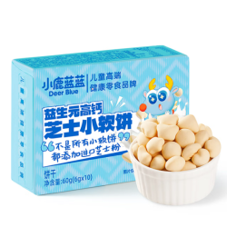 小鹿蓝蓝 益生元高钙 儿童饼干  纯真奶香 60g