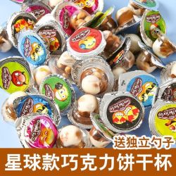 星之乐星乐杯大杯巧克力味桶装饼干送儿童休闲解馋零食