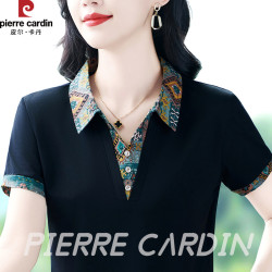 皮尔·卡丹 皮尔卡丹品牌装时尚休闲短袖T恤女2026夏季新款减龄POLO衫上衣女