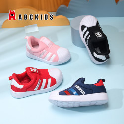 ABCKIDS 儿童板鞋透气秋季毛毛虫鞋童鞋宝宝鞋运动鞋幼儿园白鞋