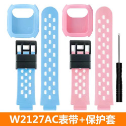 适用于小天才W2127AC儿童电话手表表带螺丝Q1R透气软硅胶腕带表链