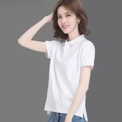 正品女士POLO衫女短袖t恤夏季宽松大码翻领显瘦保罗纯棉休闲定制