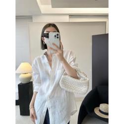春夏两色衬衫休闲开衫外套女设计感宽松棉麻外搭上衣ins3050