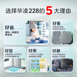 华凌 [自营]美的出品华凌冰箱219升三门冰箱小型HR-228T星烁银 国补