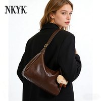 NKYK新款春夏百搭单肩斜挎大容量托特包休闲通勤简约单肩女包女士