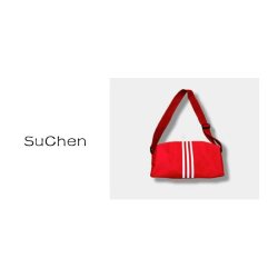 百搭休闲红色时尚运动包通勤包包新款牛津布健身包女吐司斜挎包
