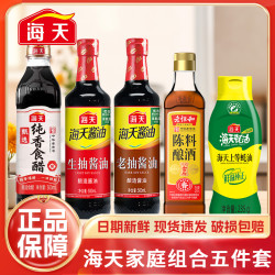 海天 家用调味组合 5件套 生抽 老抽 酱油 醋 蚝油 料酒