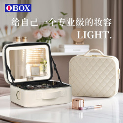 OBOX 化妆包户外随身携带镜子时尚大容量简约收纳韩版化妆品收纳包