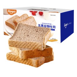 麦吉士 五黑谷物吐司黑全麦面包健康营养粗粮饱腹健康早餐