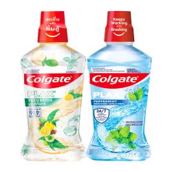 高露洁 活动柚子+酷爽漱口水0酒精不刺激清新口气清洁500ml*2瓶