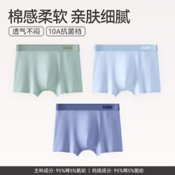 芬腾 男士95%纯棉透气抗菌裆内裤 FU27962102  3条装（甄选高品质）