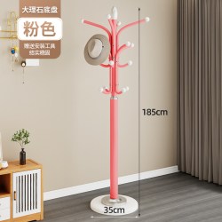 杰尼恩 立式铁质衣帽架 黑色 大理石底座
