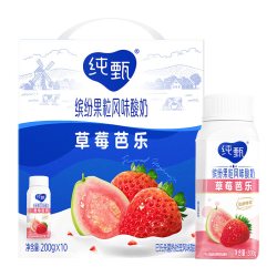 纯甄 蒙牛 纯甄缤纷果粒草莓芭乐味风味酸牛乳
