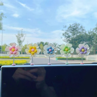 移动端：车载摇头花瓣摆件装饰品中控台屏幕车内饰品用品大全创意2026新款