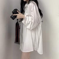 大码胖mm衬衫女设计感小众2026春夏港味宽松防晒外套衬衣薄款上衣