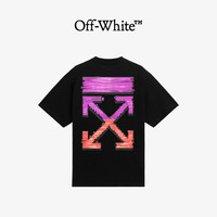 OFF-WHITE 中长款短袖T恤半袖男士高端纯棉夏季t恤衫潮流休闲 黑色 S