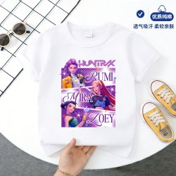 她及其他 kpop猎魔女团纯棉短袖T恤女童装夏季新款儿童衣服圆领上衣打底衫