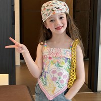 移动端:栀了成长记童装女童不规则碎花上衣2026夏季儿童百搭时髦外穿吊带