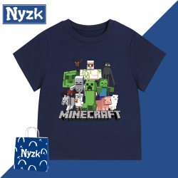 我的世界男童t恤半袖夏装2025新款中大童小孩衣服大儿童卡通短袖