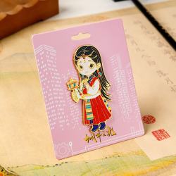 1 贵州西江千户苗寨金属城市冰箱贴旅游景区磁吸纪念品文创批发苗韵 卓玛红色