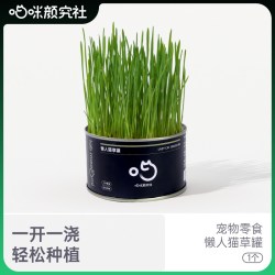 喵咪颜究社 猫草盆栽小麦水培懒人猫草罐头毛球片化毛零食猫咪用品